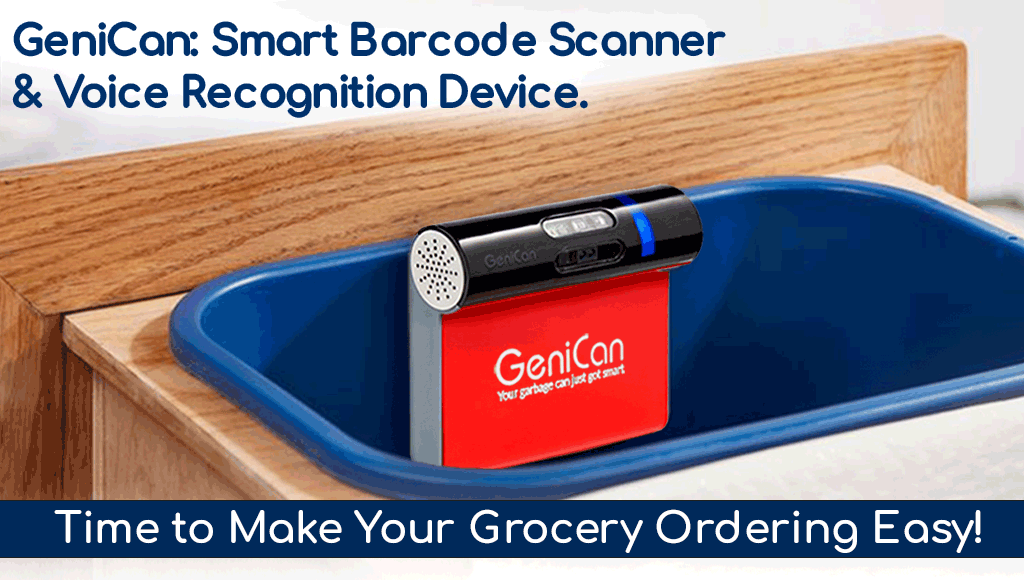 GeniCan Smart Garbage Can: Your Grocery List Scanner & Voice Recognition Device
