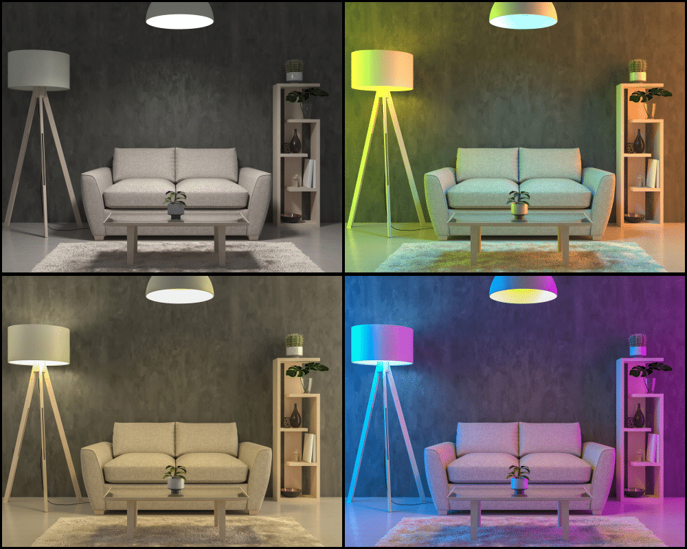 Smart Lights: Adjustable colors as per occasions